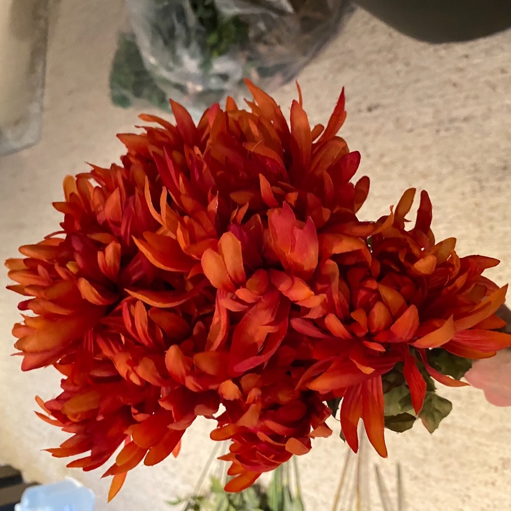 bouquet of silk flowers!